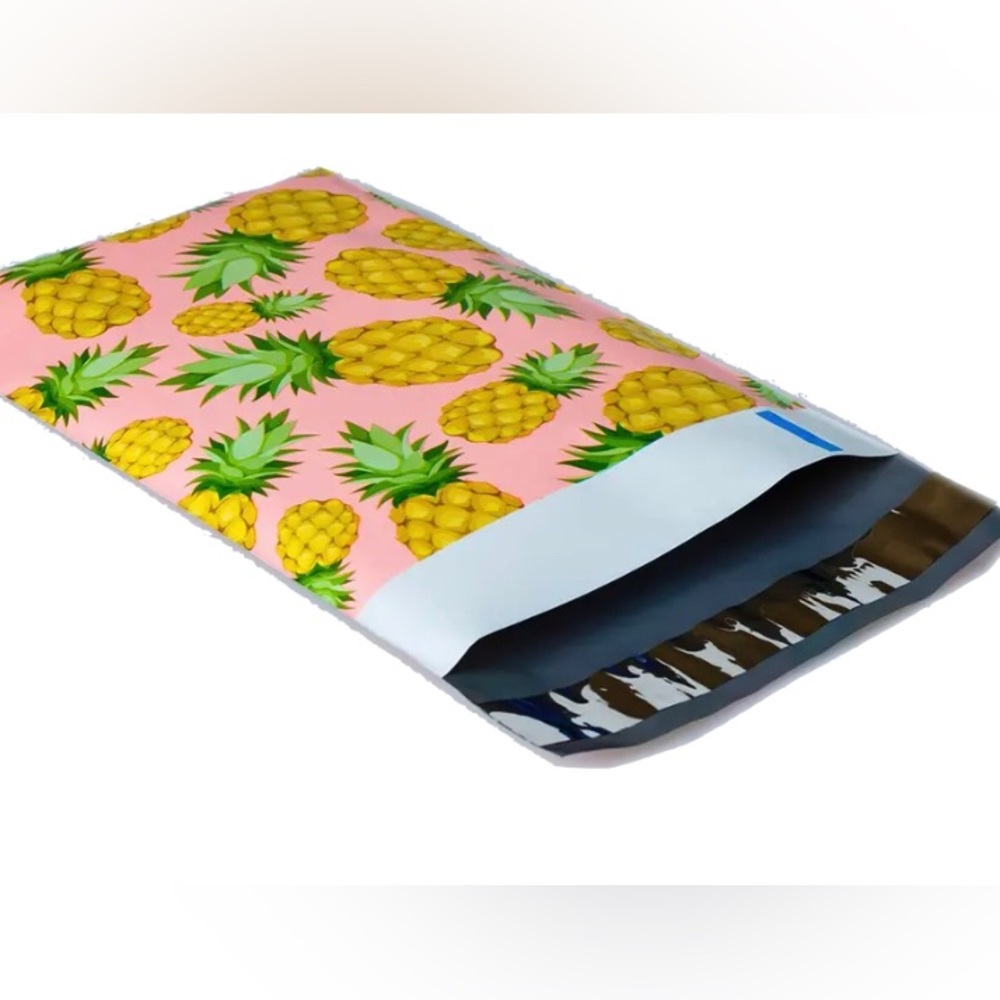 9 x 6 Pineapple Polymailers, Pack of 25, small polymailers